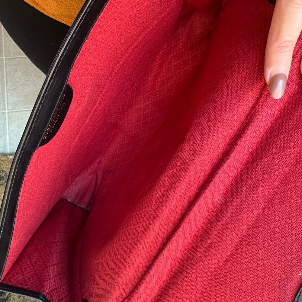 Vintage Gucci Sherry Line black red  GG Canvas Clutch - Picture 11 of 13